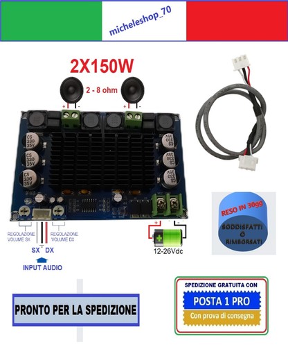 Amplificatore digitale 2x150w - amplificatore,