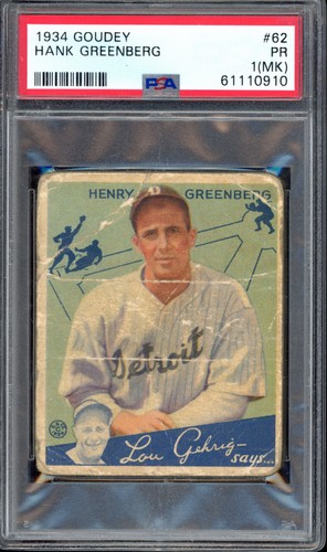 1934 goudey hank greenberg - 1934,
