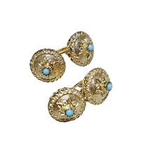 set of 4 gold silver buttons