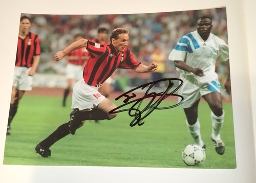 Autografo jean pierre papin - autografo,