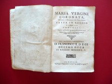 Maria Vergine Coronata Solennità fatta In Reggio Vedrotti 1675 Tavole Macchine