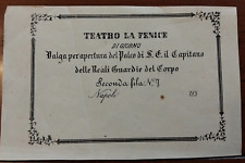 1850 NAPOLI TEATRO LA FENICE MODELLO PER ACQUISTO POSTO PALCO NON COMPILATO