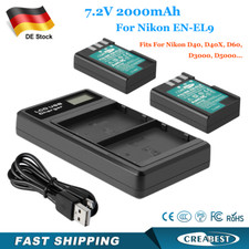2x2000 mAh EN-EL9 EN-EL9a