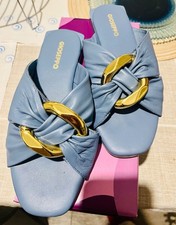 SANDALI BASSI PELLE GIOIELLO