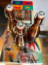Lotto di 3 Antiche Bottiglie di Birra – Tappo in Porcellana a Molla – Vintage An