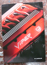 RARE CATALOGUE DODGE VIPER RT 10  - CHRYSLER 1992 - EN TRES BON ETAT EN ANGLAIS