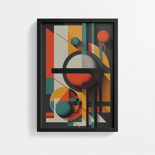 Poster stampa stile bauhaus - poster,