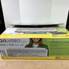Go Video DV2150 DVD VCR lettore combo registratore VHS con telecomando e cavi testato funziona