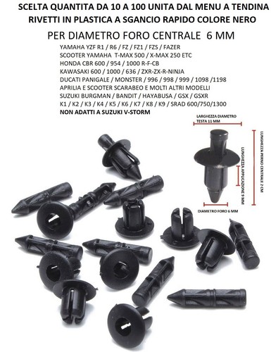 Rivetti clip scatto plastica - rivetti,