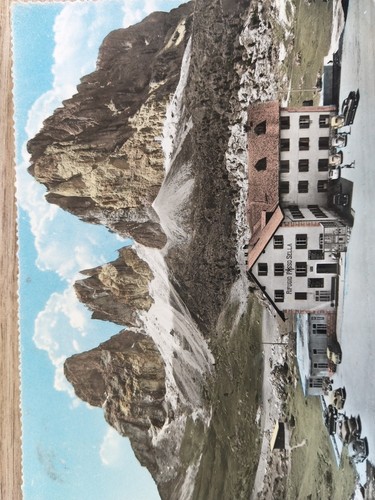 Cartolina antica rifugio passo - cartolina,
