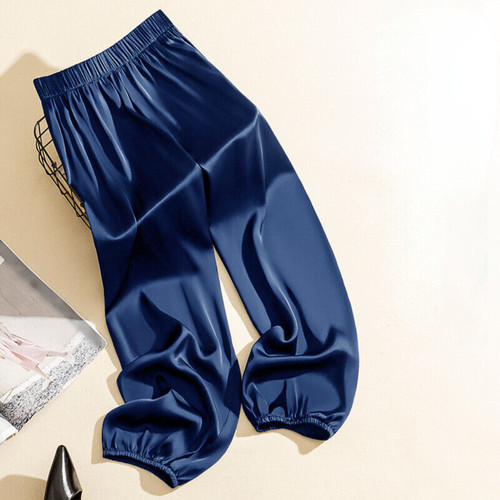 Pantaloni tapered satin - tapered, in
