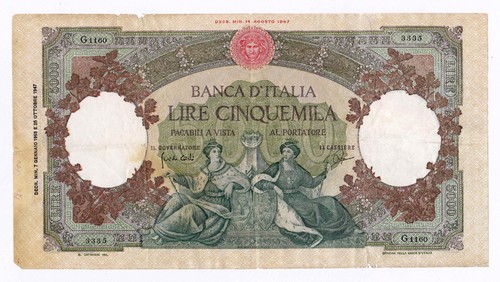 Repubblica lire 5000 - 5000, regine