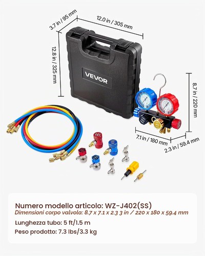 Vevor kit manometro ricarica - vevor,