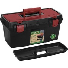 Cassetta porta attrezzi Rimax 19" nera ECO con vassoio estraibile e coperchio bloccabile