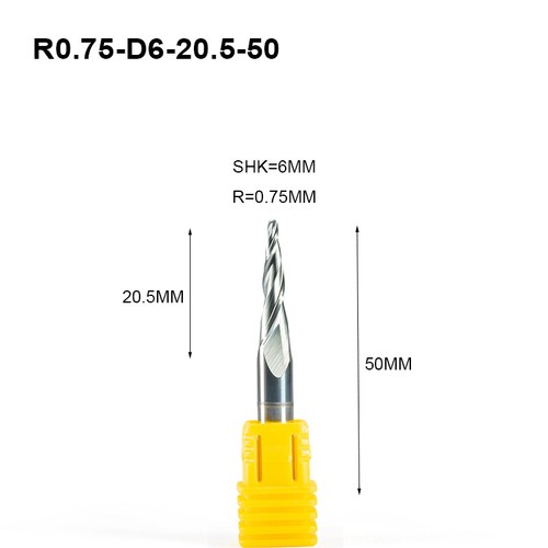 Pezzi d6 fresa - r0,75,
