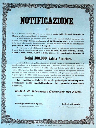 1861 lotteria impero - 1861,