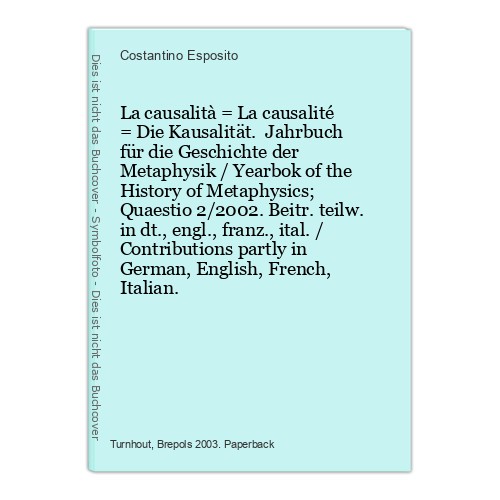 Causalità la causalité - la,