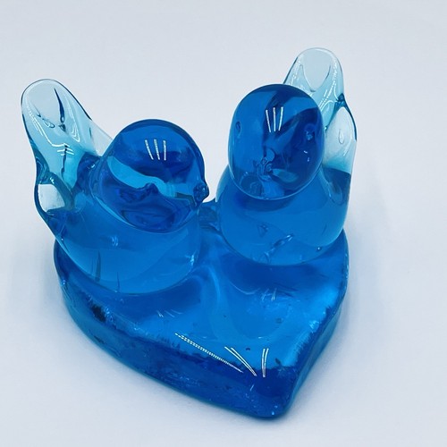 Figurina doppio uccellino blu - figurina,
