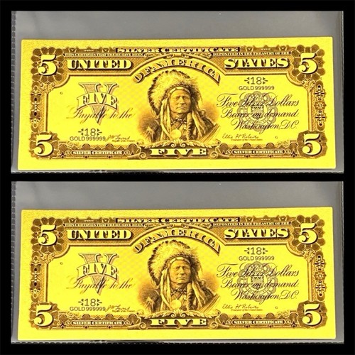 Lotto banconote 1899 5 - lotto, $5