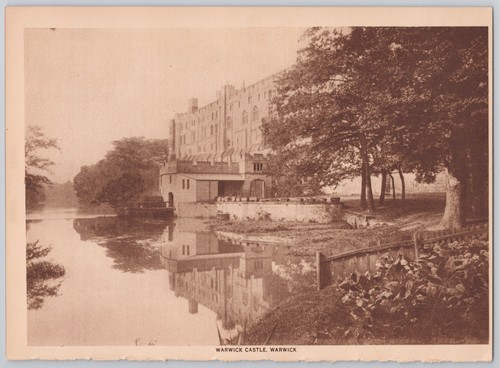 1916 warwick castle river avon - castle,