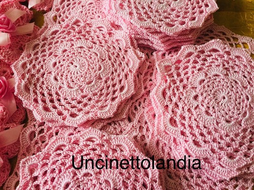 Centrino rosa per - , bomboniera