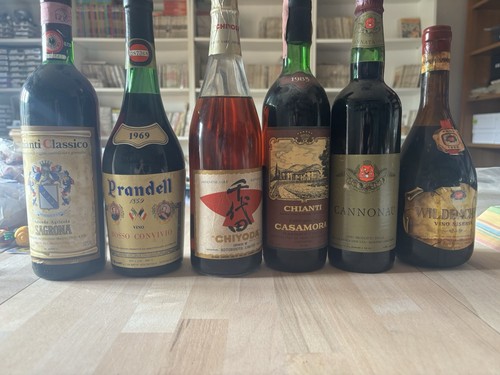 Lotto bottiglie vino anni - 6,