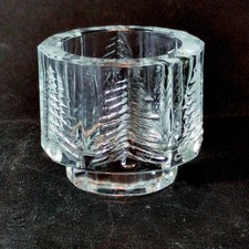 iittala KUUSI PORTACANDELE VOTIVO, Cristallo Fuso, 2", Made In FINLANDIA
