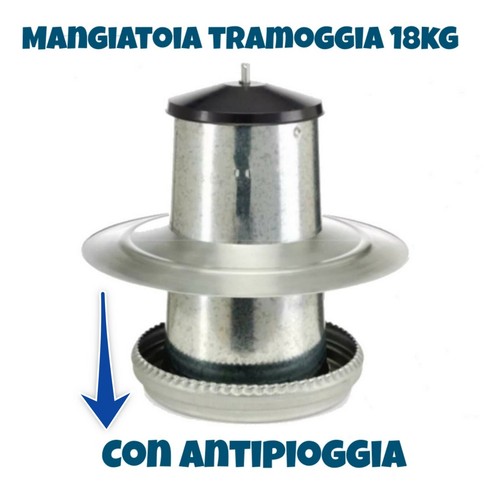Mangiatoia tramoggia 18kg - mangiatoia,