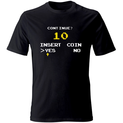 Shirt insert coin videogame - insert,