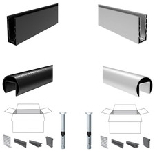 Ganzglasgeländer Alluminio