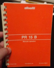 Manuale originale stampante Olivetti PR 15 B, anni 80, perfetto, vintage
