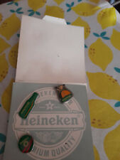 tre spille pins heineken gadget music club collezione  vintage