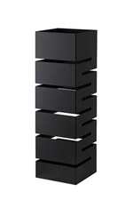 MONTEMAGGI Portaombrelli geometrico metallo 49 cm nero base quadrata