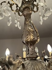 Lampadario 16 luci in cristallo molato di Bohemia,  primi anni del 900