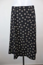 MAX MARA GONNA DONNA WOMAN SKIRT Tg. 44 CASUAL VINTAGE SETA SILK LOGO A POIS