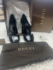 Sandalo in pelle patten nero ECAP763259A originale Gucci 7+