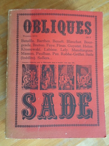 Revue obliques sade bataille - obliques,