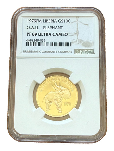 Liberia 1979 oro - liberia, ngc