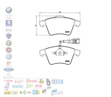 PASTIGLIE FRENO ANTERIORI VW