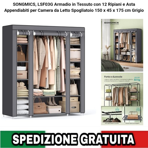 Armadio tessuto ripiani - armadio, 12