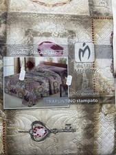copriletto trapuntato per letto 1 piazza e mezza disegno shabby