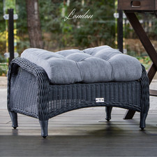 Pouf da esterno in rattan