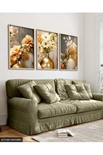 Fiori in vaso 3 pezzi quadro