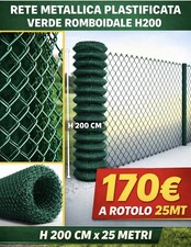Rete per recinzione metallica