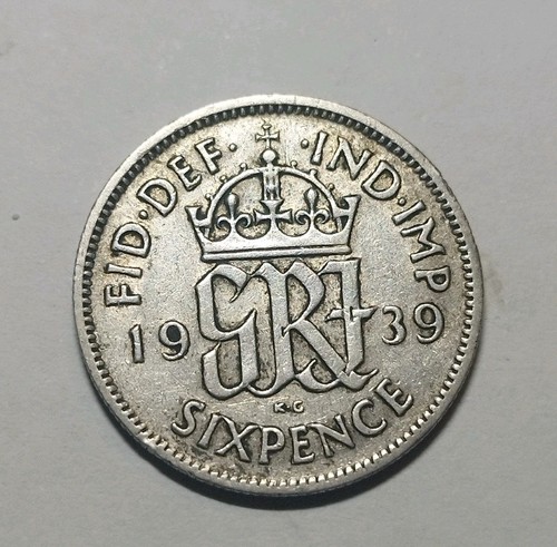 Moneta sixpence argento del - sixpence, d'argento