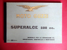 Moto Guzzi Superalce 500cc Manuale per operazioni 5.Edizione, 1955