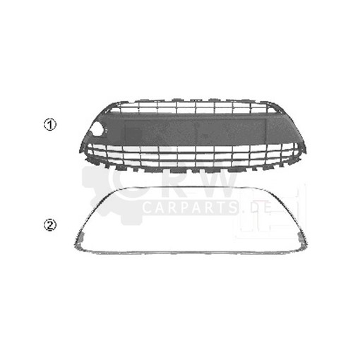 Griglia paraurti anteriore - griglia,