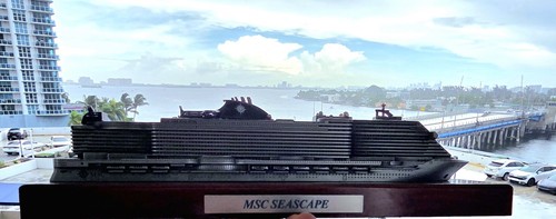 Modello nave metallo msc - nave,