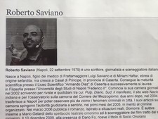 AUTOGRAFO ROBERTO SAVIANO SCRITTORE 