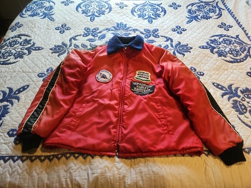 Giacca moto epoca rossa - giacca,